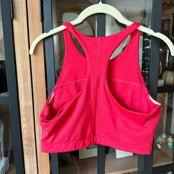 Outdoor Voices TechSweat Cropped top sports bra tank workout padding medium red - Picture 4 of 6